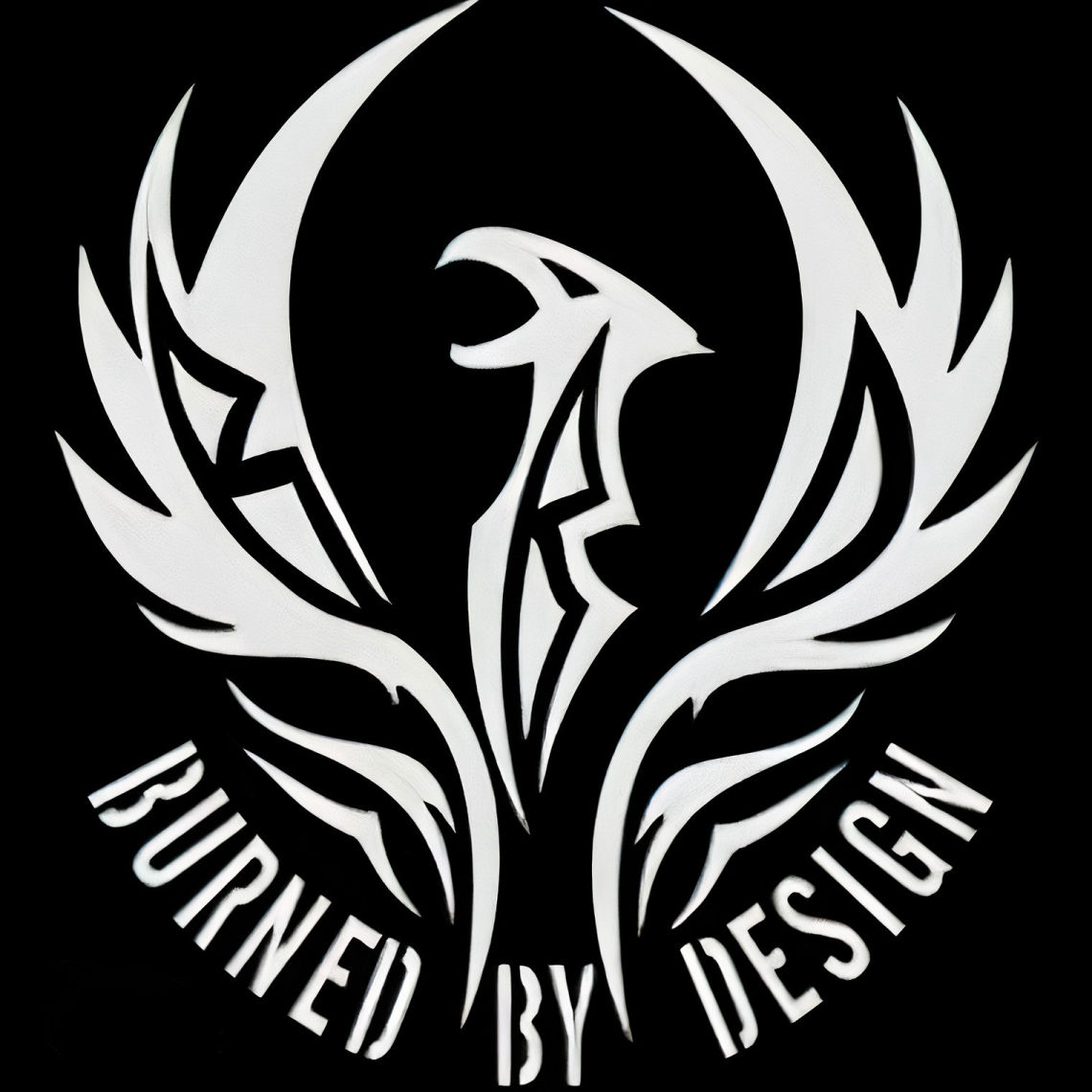 Burned by Design logo showing a phoenix in flames